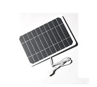 Kit de panneau solaire 12 V/24 V Power 10W USB Panneau solaire Portable Small Imperproof 5V Solar Plate Cellules for le chargeur de batterie de bulbe de téléphone mobile de randonnée extérieure pour l