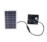 Kit de Panneau Solaire 2.5W avec Ventilateur Chargeur de Cellules Solaires en Polysilicium Ventilateur D'extraction de Panneau Solaire pour Serre pour Animaux de Compagnie Refroidissement élevage Plan
