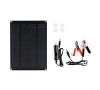 Kit de panneau solaire 20 W avec clip de batterie, chargeur étanche léger pour batterie de voiture, bateau et aventures en plein air