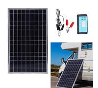 Kit de panneau solaire 200 W avec contrôleur, panneaux solaires monocristallins avec cadre en aluminium pour systèmes hors réseau 12 V 24 V VR, étanchéité IP67