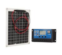 Kit de Panneau Solaire 300W DC 12V 24V 50A IP67 Panneau Solaire étanche à Haute efficacité et Contrôleur de Chargeur Solaire pour Camping-car, Contrôleur de Chargeur Solaire,