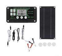 Kit de panneau solaire 600 W 18 V, contrôleur de chargeur de batterie MPPT 100 A portable en silicium monocristallin pour camping-car, caravane, voiture