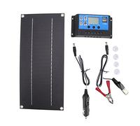 Kit de panneau solaire, 600W 18V 11.8x5.7in 15oz Chargeur solaire en silicium monocristallin, kit de chargeur de panneau solaire avec contrôleur de chargeur 100A pour centrale électrique de générateur