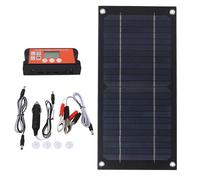Kit de Panneau Solaire 600W, Contrôleur de Charge Monocristallin 100A, avec Câble d'Extension et Clip de Batterie, pour Utilisation Extérieure