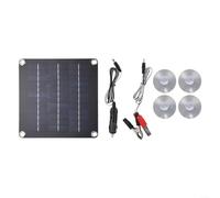Kit de panneau solaire de voiture 12 V 10 W étanche avec silicone monocristallin haute efficacité, clip de batterie et câble adaptateur pour l'entretien de la batterie du véhicule