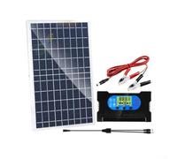 Kit de panneau solaire et contrôleur 100 A double puce 10 W pour systèmes 12 V/24 V avec sortie QC4+/USB .0 et TYPE-C, convient pour téléphone portable et véhicule électrique à l'extérieur (simple)