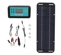Kit de panneau solaire et contrôleur de charge 12 V 30 W, sortie 10 A avec contrôleur de charge, construction résistante aux intempéries, pour camping, voyage