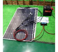 Kit de panneau solaire flexible 12V pour voiture et camping-car, chargeur de batterie 100/200/300 W avec contrôleur pour bateau et yacht, système électrique de captage du soleil Système solaire de 300