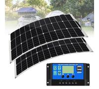 Kit de panneau solaire flexible 500 W - Chargeur semi-flexible monocristallin 18 V pour marine, camping-car, cabine, van et voiture sur des surfaces inégales