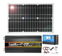 Kit de panneau solaire hors réseau 3 000 W 12 V avec onduleur à onde sinusoïdale pure et panneau monocristallin 18 W for camping-car, camping et aventures en plein