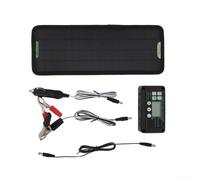 Kit de panneau solaire monocristallin 30 W avec contrôleur 10 A | Chargeur de batterie solaire portable pour voiture, bateau, camping-car, camping | Système d'alimentation hors réseau complet avec