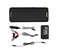 Kit de panneau solaire monocristallin 30 W avec contrôleur de charge 10 A pour une recharge efficace de la batterie de voiture, bateau et camping, comprend des câbles et des clips pour alimentation