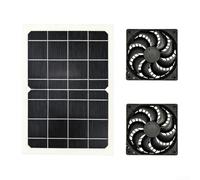 Kit de panneau solaire monocristallin 30 W avec deux ventilateurs d'échappement pour poulailler, serres et camping-cars, ensemble de ventilation photovoltaïque étanche IP65