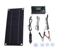 Kit de panneau solaire monocristallin 600 W avec contrôleur de charge MPPT 100 A, système d'alimentation solaire portable 18 V pour voiture, camping-car et camping