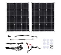 Kit de panneau solaire monocristallin 80 W, chargeur USB portable haute efficacité avec clip de batterie pour camping-car, voyage en plein air, voiture, bateau, système d'énergie