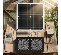 Kit de panneau solaire monocristallin, panneau solaire simple pour cristal 40 W double ventilateur adapté à la dissipation de la chaleur 3200 tr/min pour caravane, camping-car, bateau, camping-car