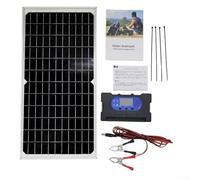 Kit de panneau solaire pliable, panneau solaire bifacial, pour chargement de batterie 12 V, caravane, camping-car, bateau, camping-car, charge solaire efficace (40 A)