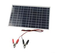 Kit de panneau solaire portable 15 W 12 V avec pinces crocodile, module monocristallin étanche IP65 pour camping en plein air, camping-car, bateau, chargement et entretien de la batterie