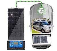 Kit de panneau solaire portable pour RV Volt Monocristallin Semi-flexible Mono Chargeur hors réseau pliable pour maison, caravane, bateau, surfaces inégales