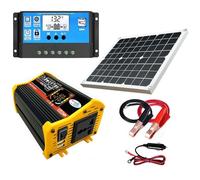 Kit de panneau solaire - Système d'alimentation complet hors réseau avec batterie et onduleur pour maison, camping-car, bateau, ferme et abri de jardin | Onde sinusoïdale pure extensible Plug and Play