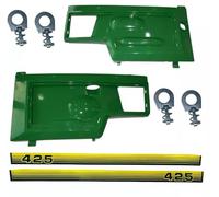 Kit de panneaux latéraux gauche et droit de rechange pour tondeuse John Deere OEM AM128982 AM128983 compatible avec 425 LOW S/N