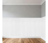 Kit de Panneaux Moulurés Pré-Découpés, Panneaux Accent Mur WPC pour Décoration Intérieure Style 02, Lattes en Bois Mouluré Décoratif Prêtes à Assembler pour Moulure Murale Intérieure (39 x 79 pouces)