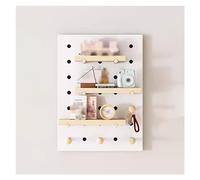 Kit de panneaux perforés en bois blanc - Organiseur mural DIY 40 x 60 cm pour l'artisanat, les outils et le rangement à domicile - Panneaux d'affichage polyvalents pour une organisation créa