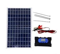 Kit de panneaux solaires 10 W 12 V/18 V, panneau solaire polycristallin avec contrôleur et pince crocodile, conception étanche IP65, pour voiture, camping-car, bateau, bateau