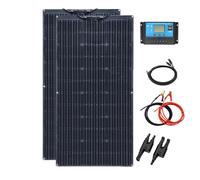 Kit de panneaux solaires, 200W panneaux flexibles, compatibilité batterie 12V, kit 12V 200W