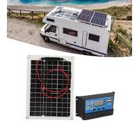 Kit de Panneaux Solaires 300W DC 12V 24V 50A IP67, Panneau Solaire à Haute efficacité et Contrôleur de Chargeur Solaire pour Camping-car