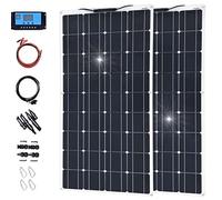 Kit De Panneaux Solaires 400 W 600 W 800 W 1200 W, Panneaux Solaires Mono étanches Extérieurs 12 V/24 V Avec Contrôleur, Pour Toit De Camping-car, Caravane, Voiture, Maisons,2×300W