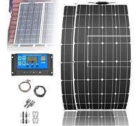 Kit De Panneaux Solaires Chutiamei 2x400w 18v avec Contrôleur De Chargeur 40a Et Câbles Solaires De 2 M pour Caravanes, Camping-Cars, Bateaux Et Toute Surface Plane