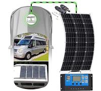 Kit De Panneaux Solaires Flexibles (400 W/800 W), Modules Solaires Monocristallins à Haute Efficacité (12 V), ImperméAbles Et Durables, Pour La Maison, La Caravane, Le Bateau,400W