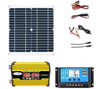 Kit de panneaux solaires hors réseau 4 000 W avec panneau étanche 300 W et contrôleur intelligent 100 A - Système d'alimentation extérieur pour camping-cars, caravanes et autres véhicules (110 V)