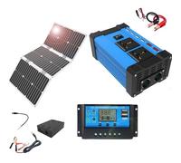 Kit de Panneaux solaires Hors réseau 4000 W avec Panneau étanche 60 W et contrôleur de Charge 30 A for Le Camping et l'extérieur(110V)