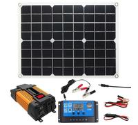 Kit de panneaux solaires monocristallin 12 V, contrôleur de charge 30 A | Configuration d'alimentation hors réseau pour RV, remorque, onduleur de campeur, alimentation marine avec