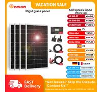 Kit de panneaux solaires monocristallins rigides étanches Dokio (100W/200W/400W) avec contrôleur - pour la maison et la charge de batterie de voiture 12V 200W Rigid solar