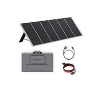 Kit de Panneaux Solaires Portable 400W 26V, Panneau Solaire Pliable Monocristallin avec ETFE, IP65, Supports Autoportants et Ports de Sortie USB,