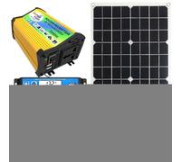 Kit de panneaux solaires PWM 30 A - Système solaire complet indépendant du réseau avec régulateur de charge intelligent | Conversion automatique de tension pour la maison, le chalet, le courant