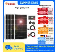 Kit de panneaux solaires rigides étanches Dokio 18V 100W 200W 400W avec contrôleur pour la charge domestique et la batterie de voiture 12V monocristalline, Chine Solaire rigide 200W