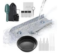 Kit de panoramique doré - d'aluminium ABS métal | Petite boîte à écluse portable | Kit de panoramique d'or avec outil de prospection de mousse minière Jouet éducatif pour l'aventure en plein