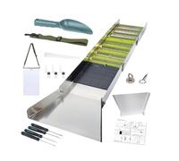 Kit de Panoramique Doré, Kit Orpaillage, 19 Pièces avec Bac de Clapet Pliable de 50 Pouces pour l'Extraction d'Or Dans Les Rivières, Ruisseaux, Prospection et Fouille d'Or