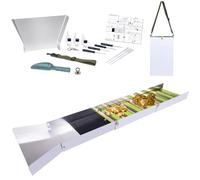 Kit de Panoramique en Or Complet de 17Pc, Équipement D'exploitation en Alliage en Aluminium Portable avec Boîte Et Accessoires Pliants de 50 "Accessoires, pour Le Ruisseau, la Rivière