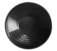 Kit de panoramique rond doré de 38,1 cm pour débutants, pelle minière professionnelle avec double fusil pour un lavage et une prospection efficaces de l'or, poêle verte légère (noir)