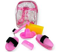 Kit de pansage équitation York Joy Rose 28x20 cm