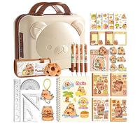 Kit de Papeterie - Kit Carnet Capybara,Fournitures de Papeterie | Pour, Adolescents, Garçons, Filles et Élèves de la Maternelle, l'École et la