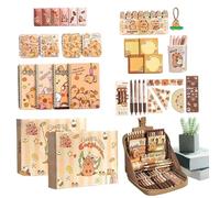 Kit de papeterie scolaire - Coffret cadeau Capybara Stationery | Articles assortis mignons Ensemble d'accessoires d'école - Accessoires d'écriture pour étudiants - Convient pour la fête des