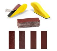 Kit de papier abrasif micro-détail de haute qualité - Mini bloc de ponçage manuel pour le traitement des endroits étroits et des projets de polissage - Papier abrasif humide/sec de 8,9 x 2,5 cm