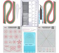 Kit de papier et d'outils de quilling JUYA Classic QK10 (rose avec colle)