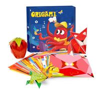 Kit de papier origami pour enfants de 5 à 16 ans, 108 feuilles avec 54 modèles et un livret d'instructions pour débutants et confirmés, jeu de loisirs créatifs pour filles et garçons de 8 à 12 ans